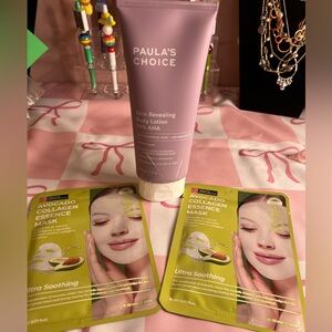 Paula's Choice AHA Body Lotion and Avocado Masks Set